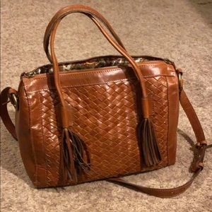 Noonday collection Monterrey leather basket weave bag